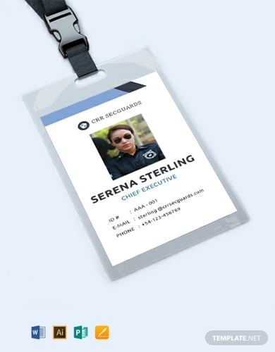 free security guard id card template