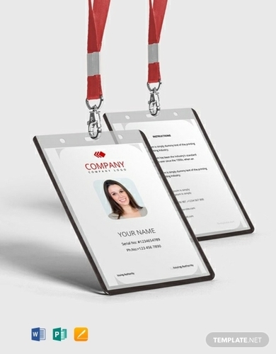 Free Worker ID Card Template