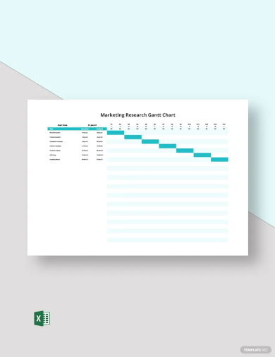marketing research gantt chart template