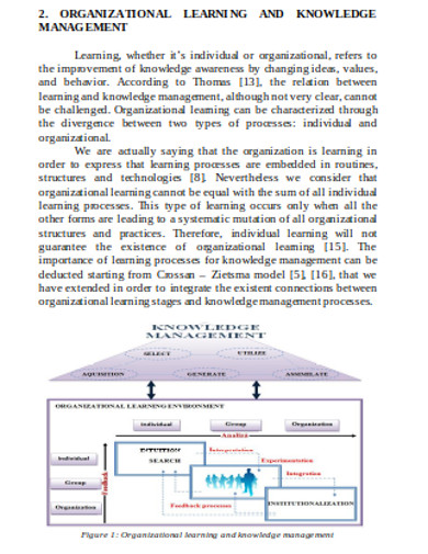 organizational learning and knowledge management