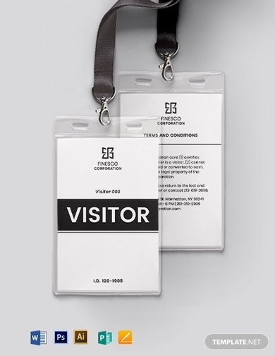 printable visitor guest id card template