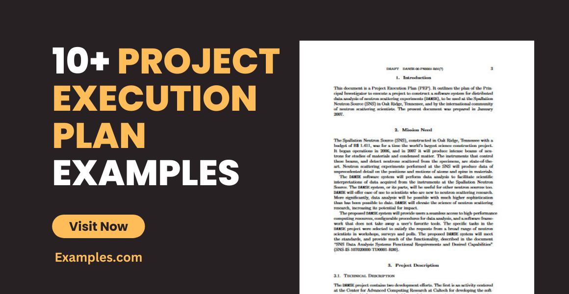 project execution plan examples
