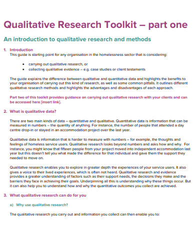 qualitative research toolkit