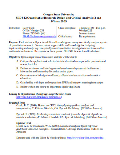 quantitative research design example