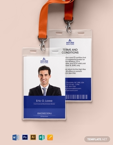 real estate agent id card