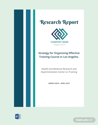 research report cover page