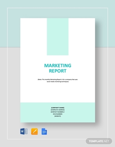 sample marketing report