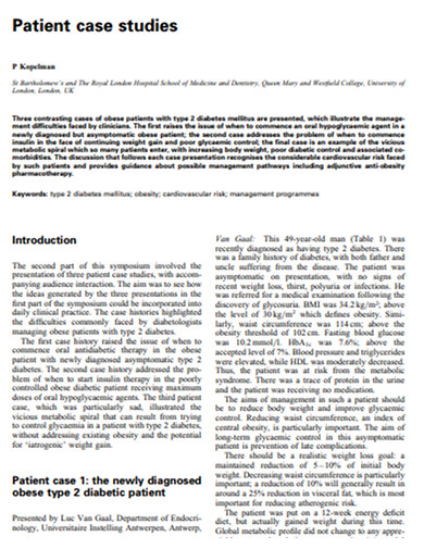 medical patient case study examples