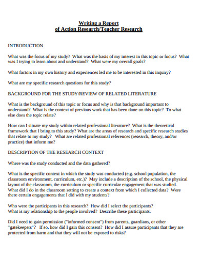 Sample Literature Review Of An Action Research ...