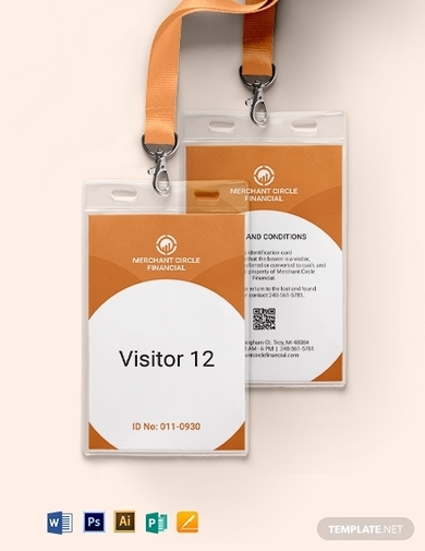 visitor id card template