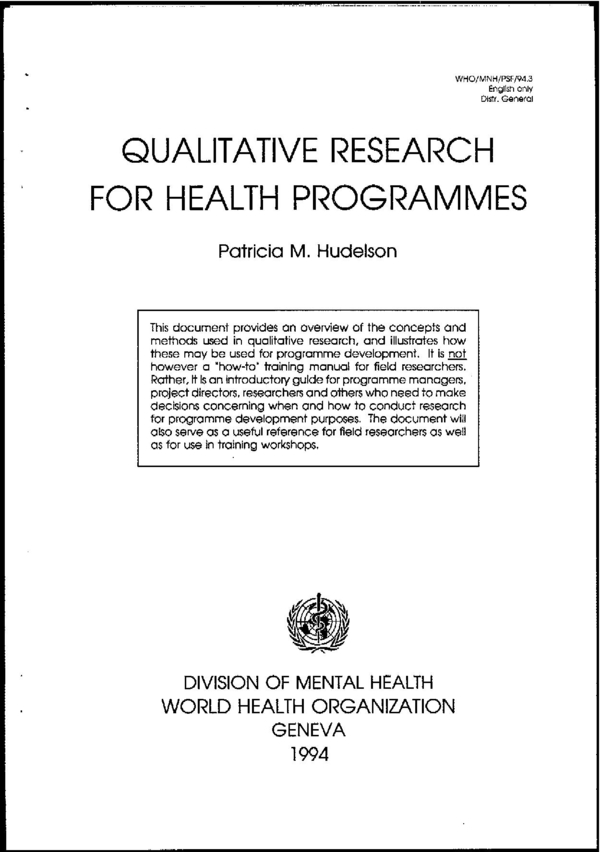 examples of quantitative research in public health