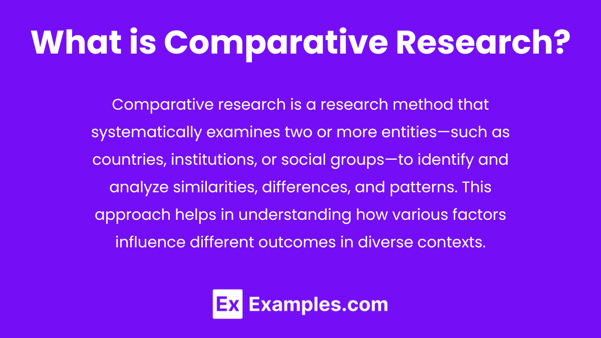 What is Comparative Research