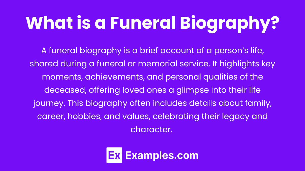 What is a Funeral Biography