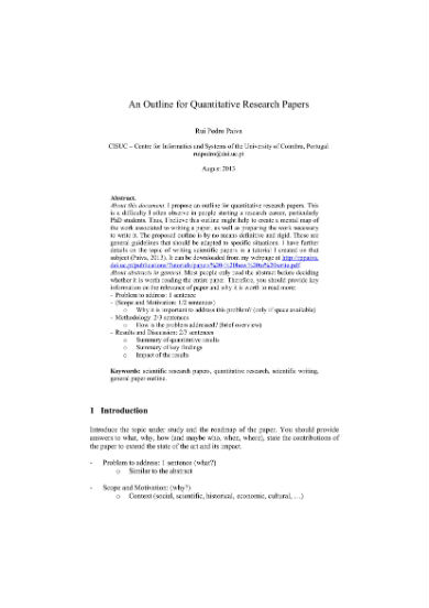 how to report quantitative research