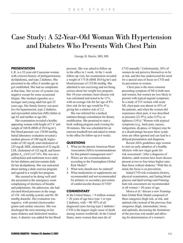 geriatric nursing case study examples