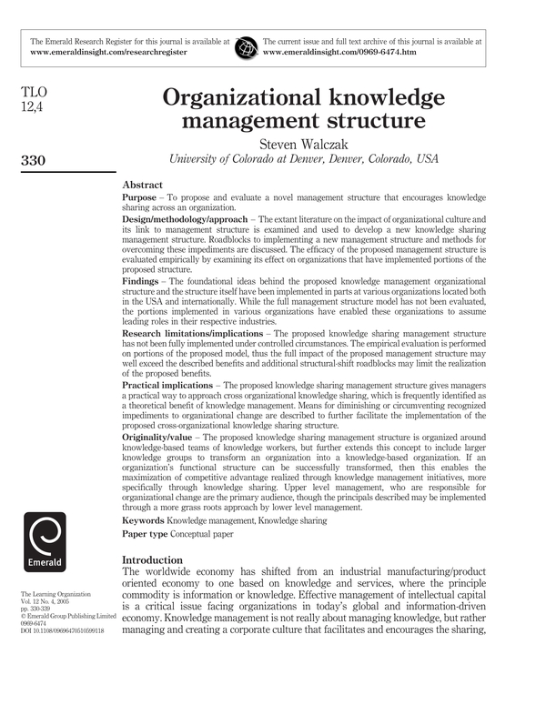 organizational knowledge 9