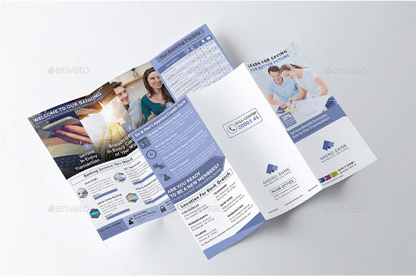 banking and financial service trifold brochure