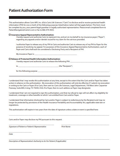 basic patient authorization form