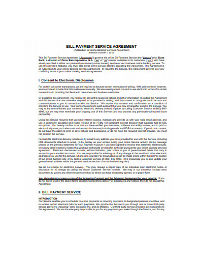 bill payment service agreement