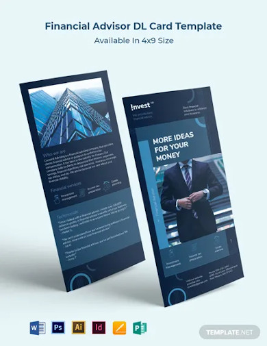 Financial Advisor DL Card Template