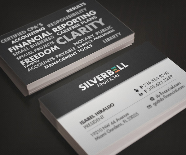 financial services business card in vector eps