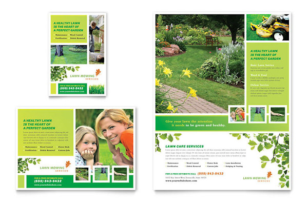 green grass law care flyer example