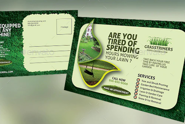 Lawn Care Postcard Examples How To Create