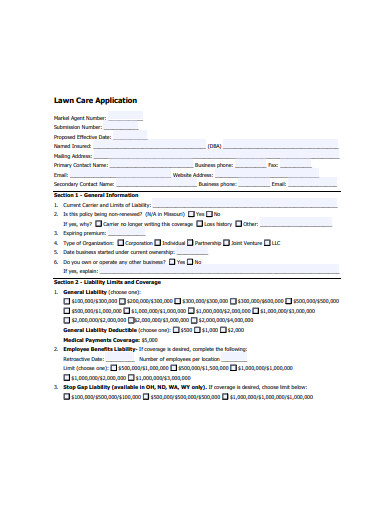 lawn care application example