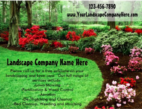 lawn care business postcard