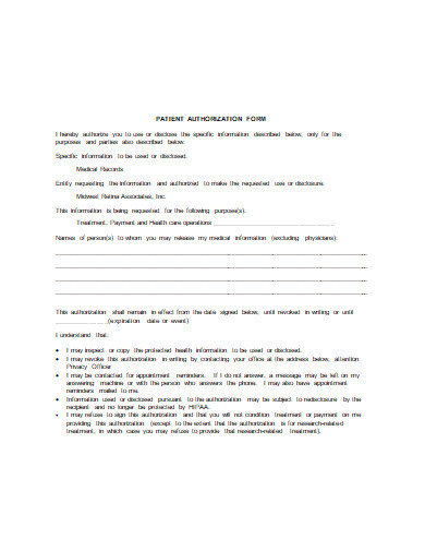 patient authorization form in doc