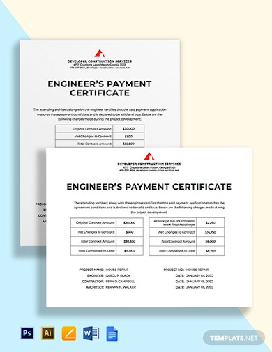 Payment Certificate 11 Examples Format Pdf Examples