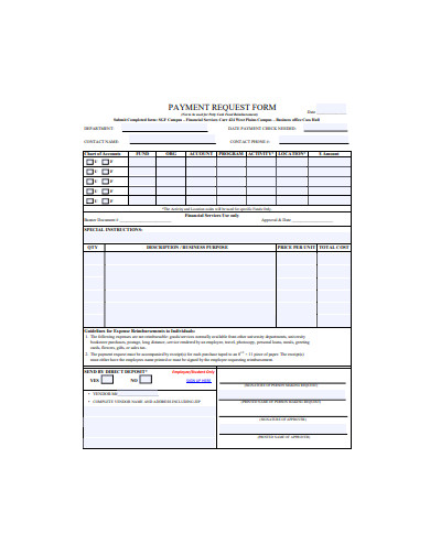payment request form