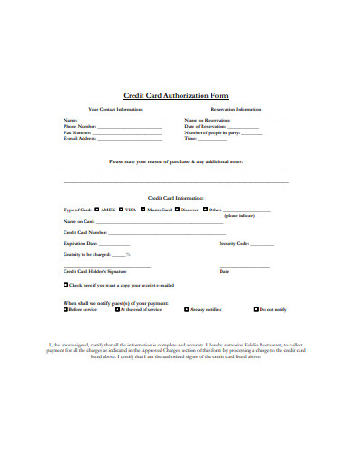 printable credit card authorization form