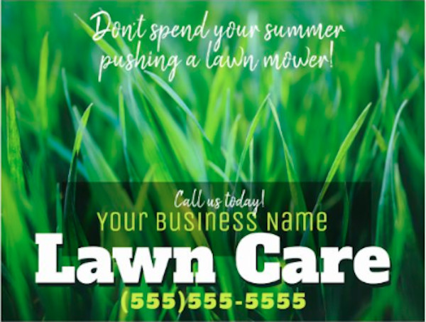 promotional lawn care post card