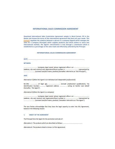 sales commission agreement