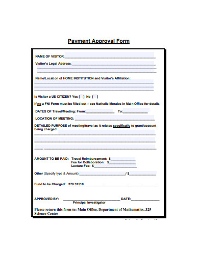 sample payment approval form