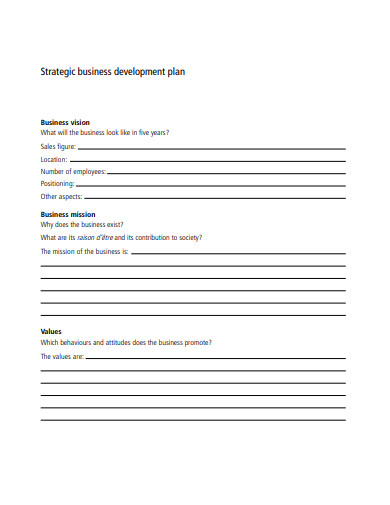 business development strategy plan