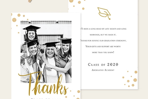 college graduation thank you card template