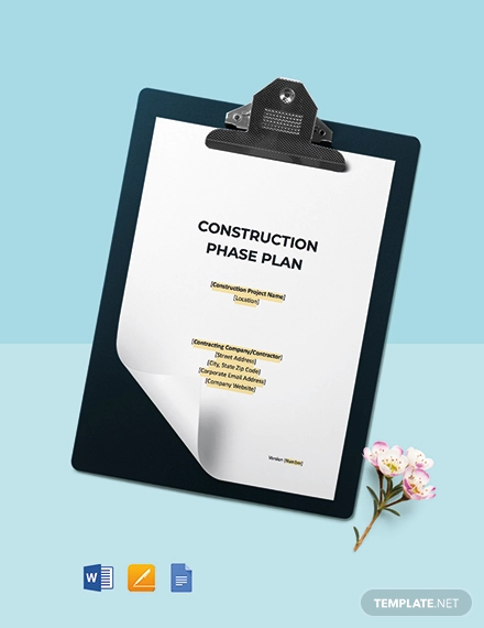 Construction Health Safety Phase Plan Template