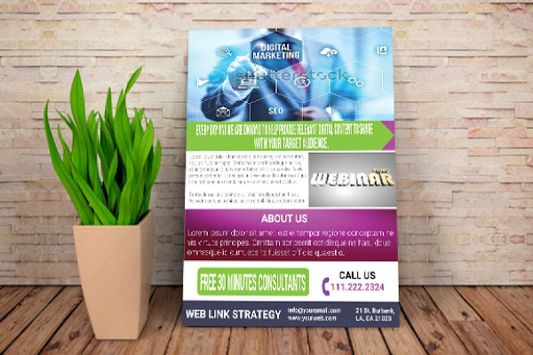 digital marketing flyer in vector eps