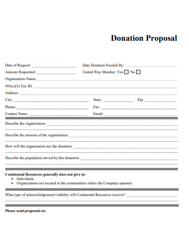 donation proposal