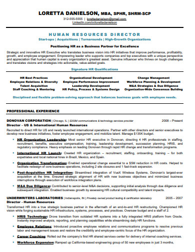 executive administrative resume