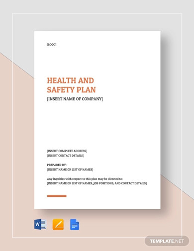 health and safety plan template