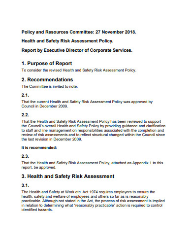 Safety Assessment - 12+ Examples, Format, Pdf | Examples