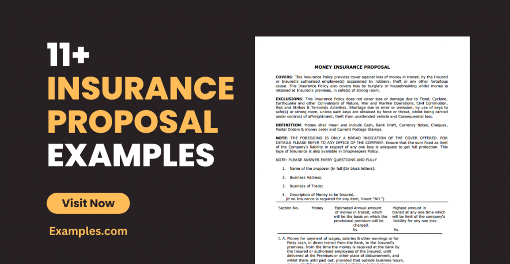 Insurance Proposal Examples