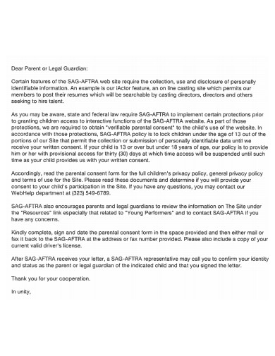 Legal Guardianship Consent Letter