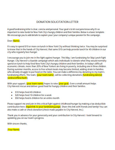 printable donation solicitation letter
