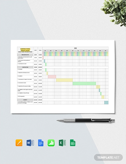residential construction project schedule template