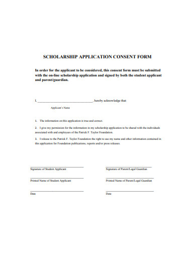 Scholarship Consent Form - 8+ Examples, Format, Sample | Examples