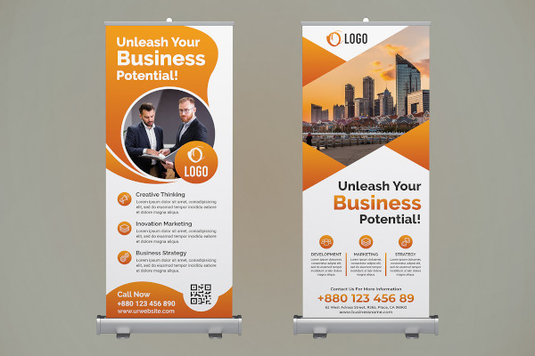 corporate business roll up banners